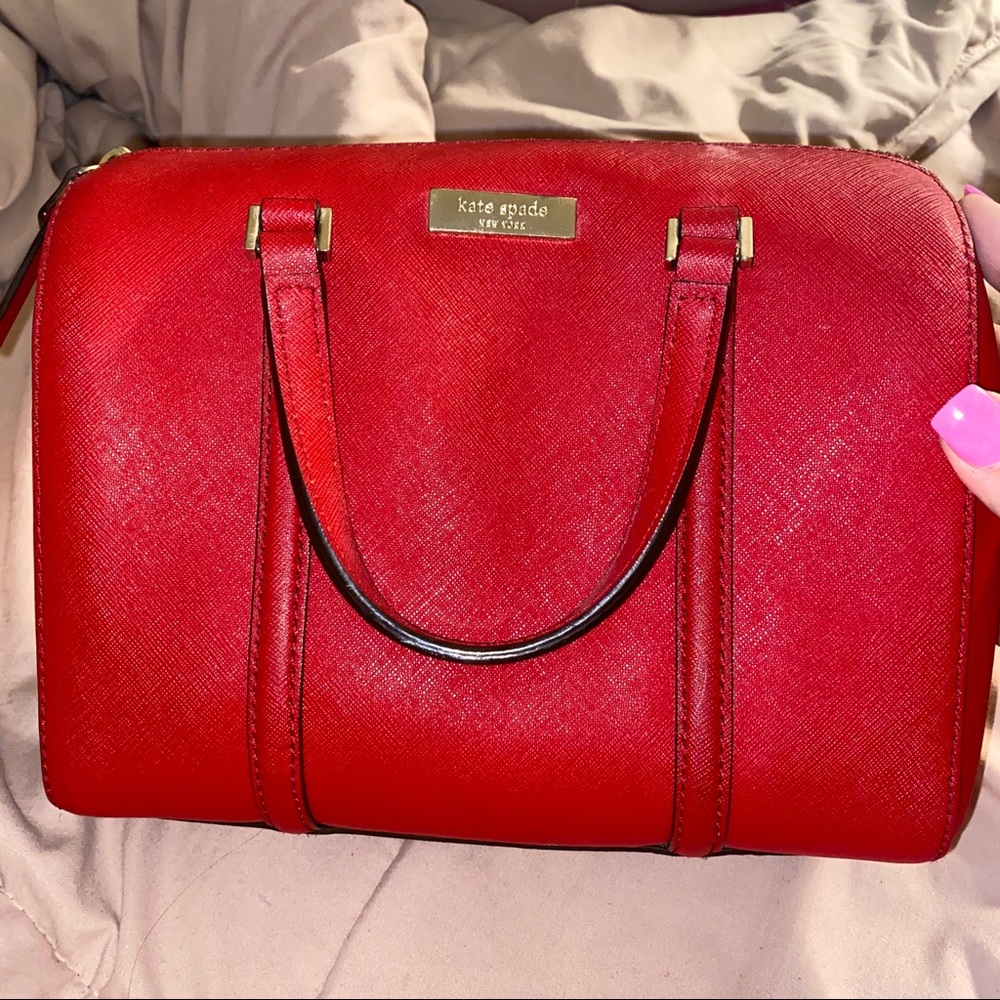 KATE SPADE Cherry Red Speedy Crossbody Used